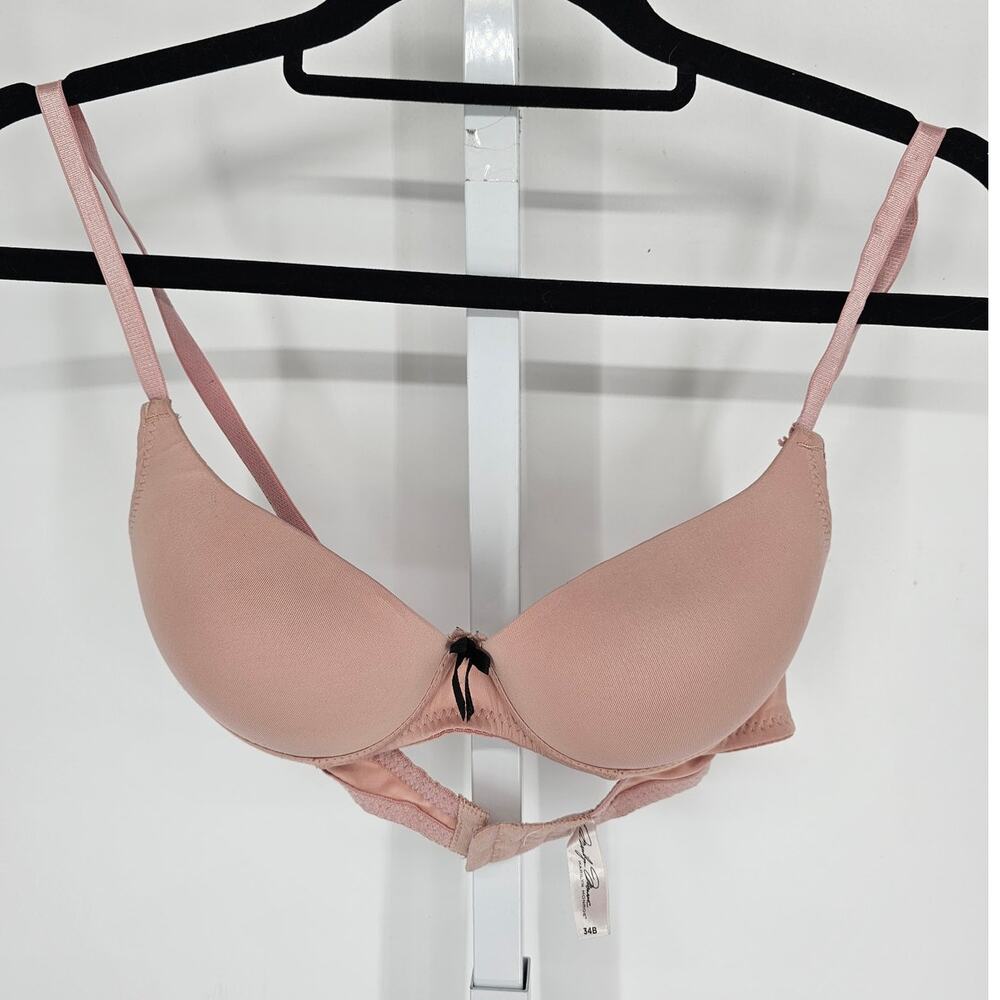 Vintage Y2K Marilyn Monroe Intimates Womens Sz 34B Padded Push Up Bra Pink